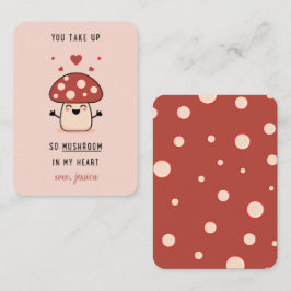 Tarjeta Pequeña Tanto hongo en mi corazón Día de San Valentín para