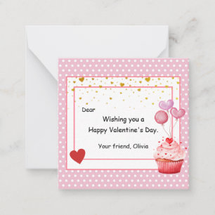 Tarjeta Pequeña Tarta Dulce de San Valentín para niños