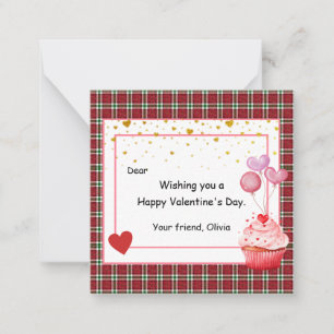 Tarjeta Pequeña Tarta Dulce de San Valentín para niños