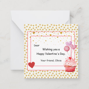 Tarjeta Pequeña Tarta Dulce de San Valentín para niños