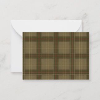Tarjeta Pequeña Tartan Clásico en Tabaco