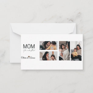 Tarjeta Pequeña Taza de Colage de Fotos de la Mejor Mamá