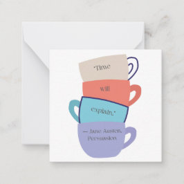Tarjeta Pequeña Tazas de Jane Austen