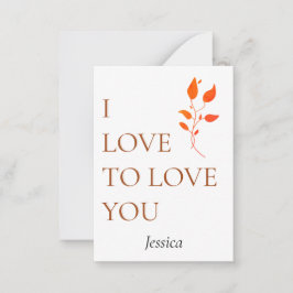 Tarjeta Pequeña Te amo amarte, personalizar personalizar