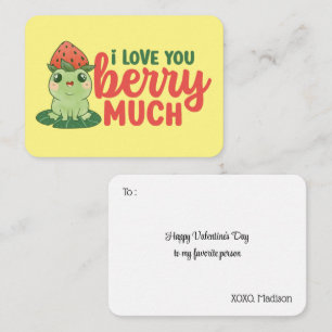 Tarjeta Pequeña Te Amo Berry Mucho Funny El día de San Valentín