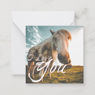 Tarjeta Pequeña Te amo con mirar Caballo