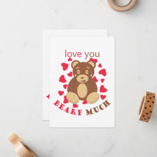 Tarjeta Pequeña Te amo mucho en el Día de San Valentín