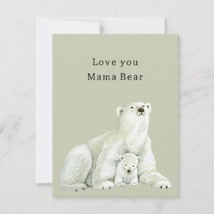 Tarjeta Pequeña Te amo osa mamá