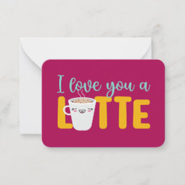 Tarjeta Pequeña Te Amo Un El día de San Valentín De Pun Cute De Úl