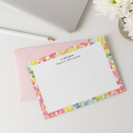 Tarjeta Pequeña Té de burbuja Arcoiris Nombre personalizado Monogr