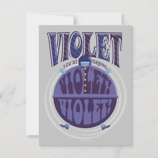 Tarjeta Pequeña ¡Te estás poniendo violeta, Violeta! (Anverso)