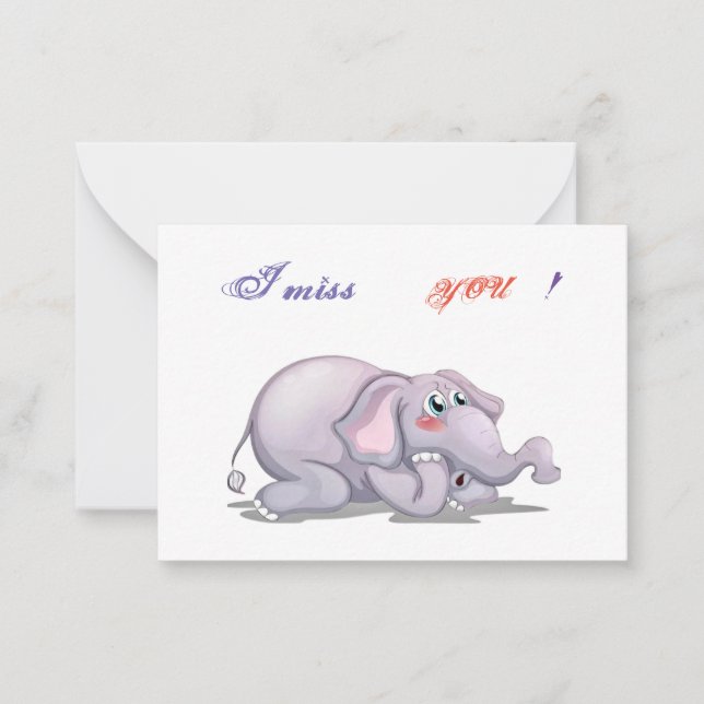 Tarjeta Pequeña Te extraño (Anverso)