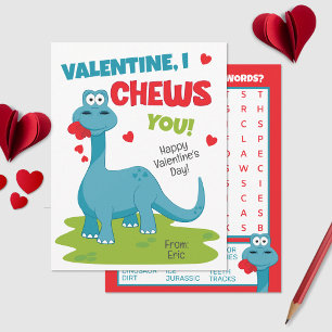 Tarjeta Pequeña Te mastico El día de San Valentín