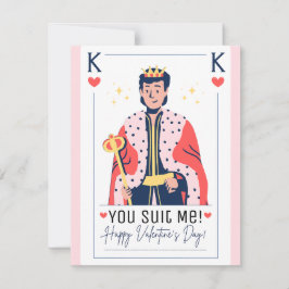 Tarjeta Pequeña Te Quedas Bien Rey de Corazones San Valentín