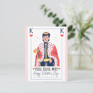 Tarjeta Pequeña Te Quedas Bien Rey de Corazones San Valentín