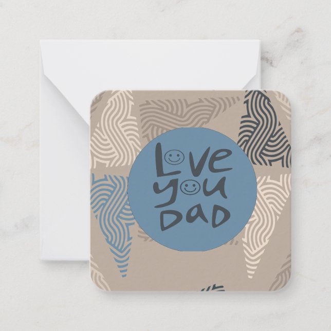 Tarjeta Pequeña Te quiero Papá (Anverso)