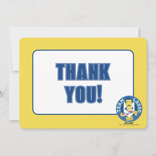 Tarjeta Pequeña Ted Lasso | Avatar icónico del té de Lasso del equ (Anverso)