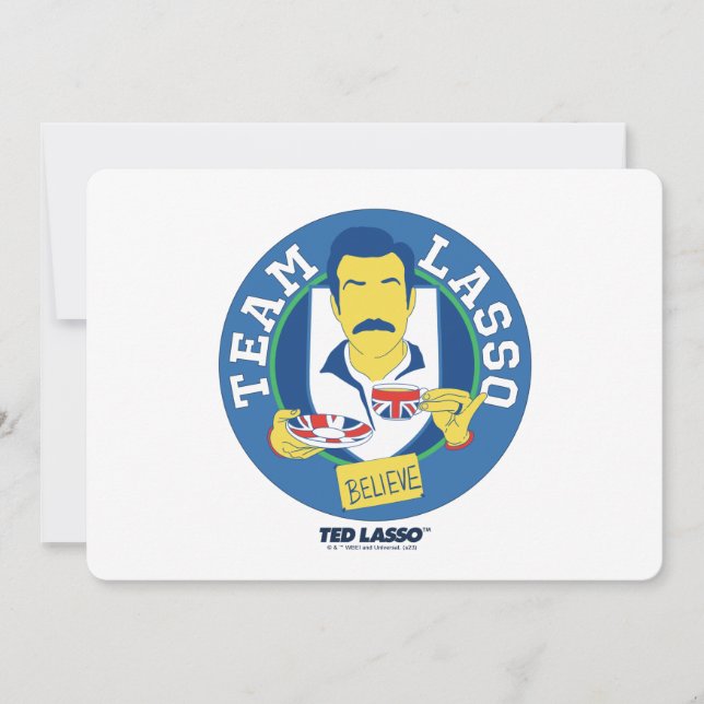 Tarjeta Pequeña Ted Lasso | Avatar icónico del té de Lasso del equ (Anverso)