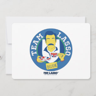 Tarjeta Pequeña Ted Lasso   Avatar icónico del té de Lasso del equ