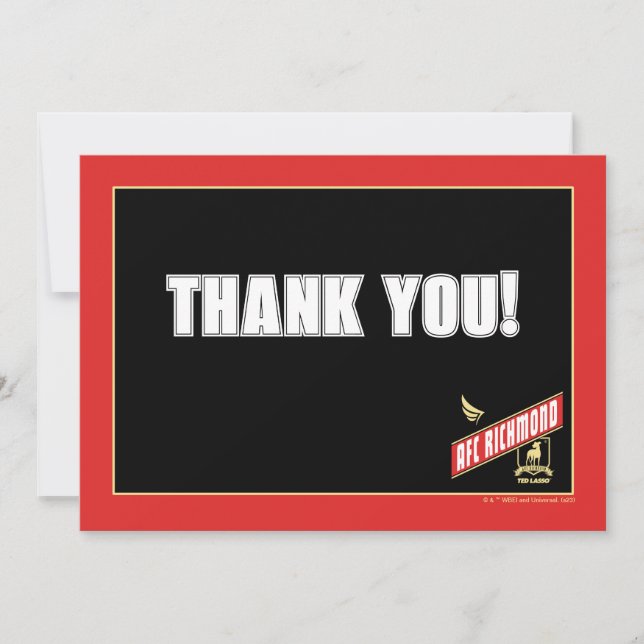 Tarjeta Pequeña Ted Lasso | Banner atlético AFC Richmond (Anverso)