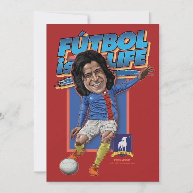 Tarjeta Pequeña Ted Lasso | Dani Rojas Bobblehad (Anverso)