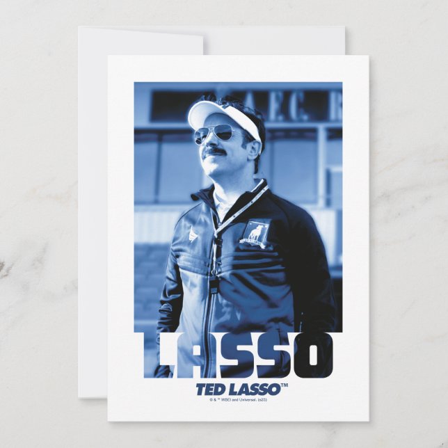 Tarjeta Pequeña Ted Lasso | Gráfica de retrato fotográfico de Lass (Anverso)