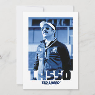 Tarjeta Pequeña Ted Lasso Gráfica de retrato fotográfico de Lass