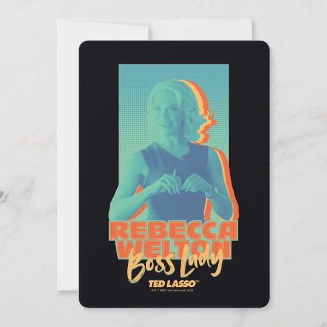 Tarjeta Pequeña Ted Lasso | Rebecca Welton Boss Lady Graphic (Anverso)