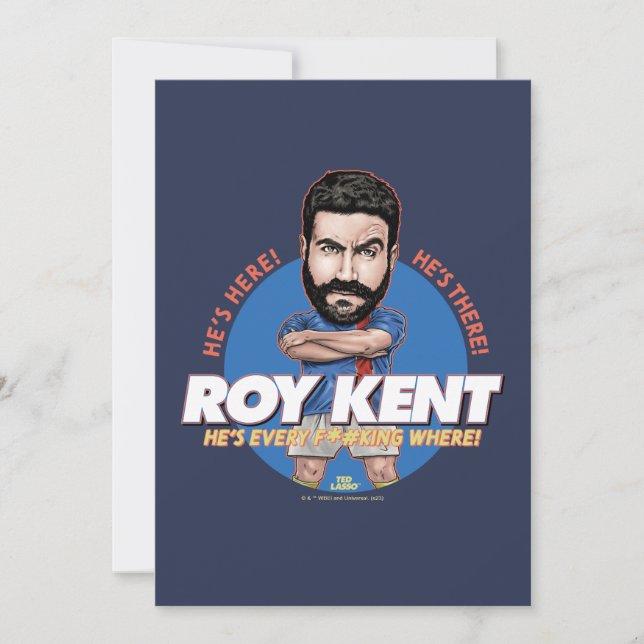 Tarjeta Pequeña Ted Lasso | Roy Kent Bobblehead (Anverso)