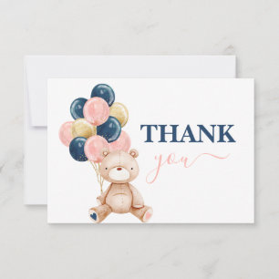 Tarjeta Pequeña Teddy Bear revela gracias