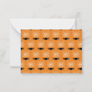 Tarjeta Pequeña Telaraña de Halloween