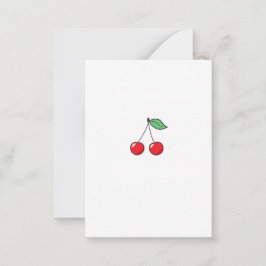 Tarjeta Pequeña Tema de cereza, diseño de cereza