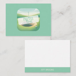 Tarjeta Pequeña Tema de golf Verde Personalizado
