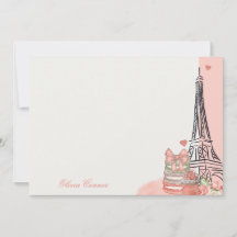 Tema romántico rosado de París personalizado