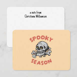 Tarjeta Pequeña Temblorosa temporada Scary Skull Halloween