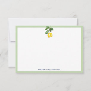 Tarjeta Pequeña Temporada de limón   Árbol de limón