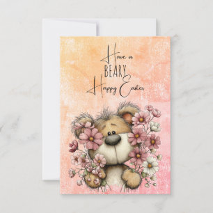 Tarjeta Pequeña Ten una Pascua muy FELIZ oso