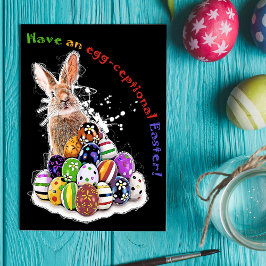 Tarjeta Pequeña ¡Tenga una Pascua eg-pecial! Huevos del Conejo de 