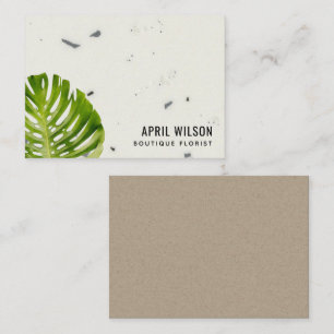 TARJETA PEQUEÑA TERRAZZO WATERCOLOR GREEN MONSTERA LEAF FOLIAGE
