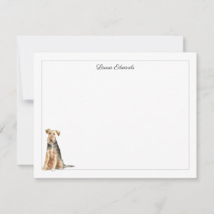 Tarjeta Pequeña Terrier Galés Gris Personalizado Fronterizo