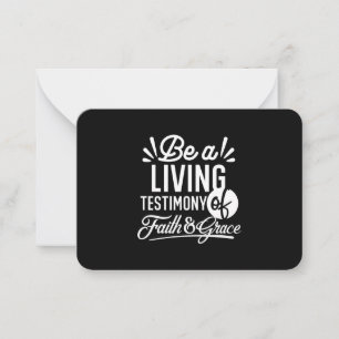 Tarjeta Pequeña Testimonio de vida espiritual Fe y Gracia Cita