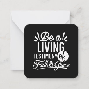 Tarjeta Pequeña Testimonio de vida espiritual Fe y Gracia Cita
