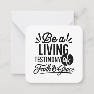 Tarjeta Pequeña Testimonio Vivo Cita Bíblica Motivación Cristiana