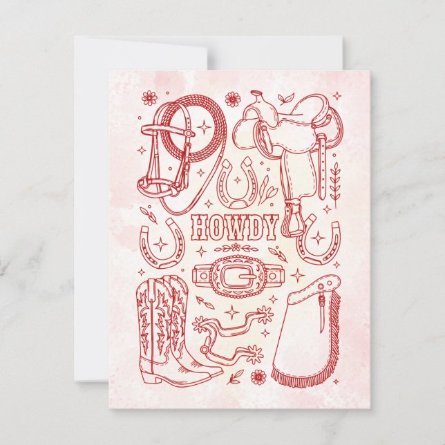 Tarjeta Pequeña Texas Cowboy Pack  (Anverso)