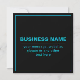 Tarjeta Pequeña Texto personalizable para empresa, etc. Negro edit