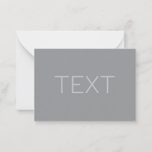 Tarjeta Pequeña Texto simple de 3 dimensiones   Gris