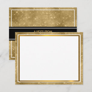 Tarjeta Pequeña Textura de lámina dorada metálica moderna elegante