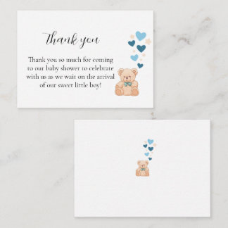 Tarjeta Pequeña Thank You Baby Shower Card – Sweet Little Boy