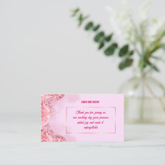 Tarjeta Pequeña Thank you Card for Wedding Guests
