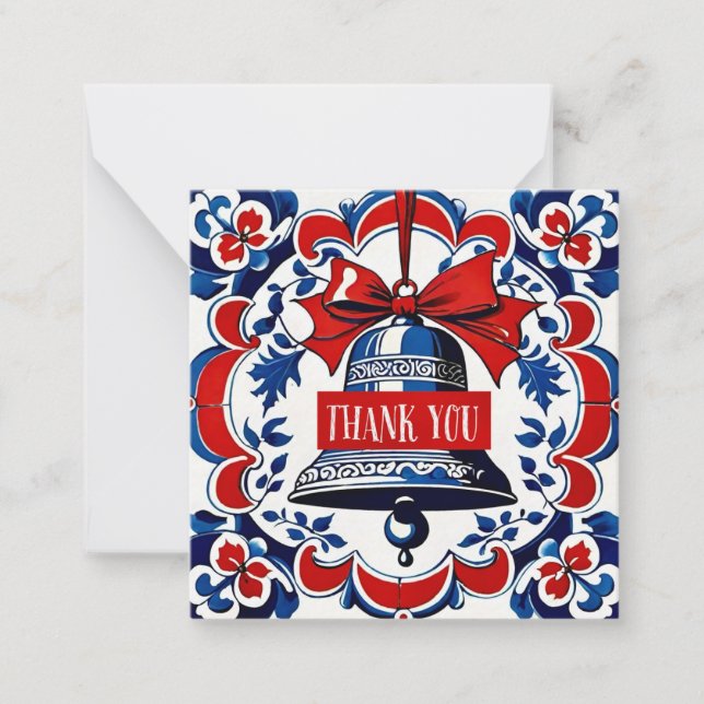 Tarjeta Pequeña The Christmas Bell and the Mysterious Guest (Anverso)